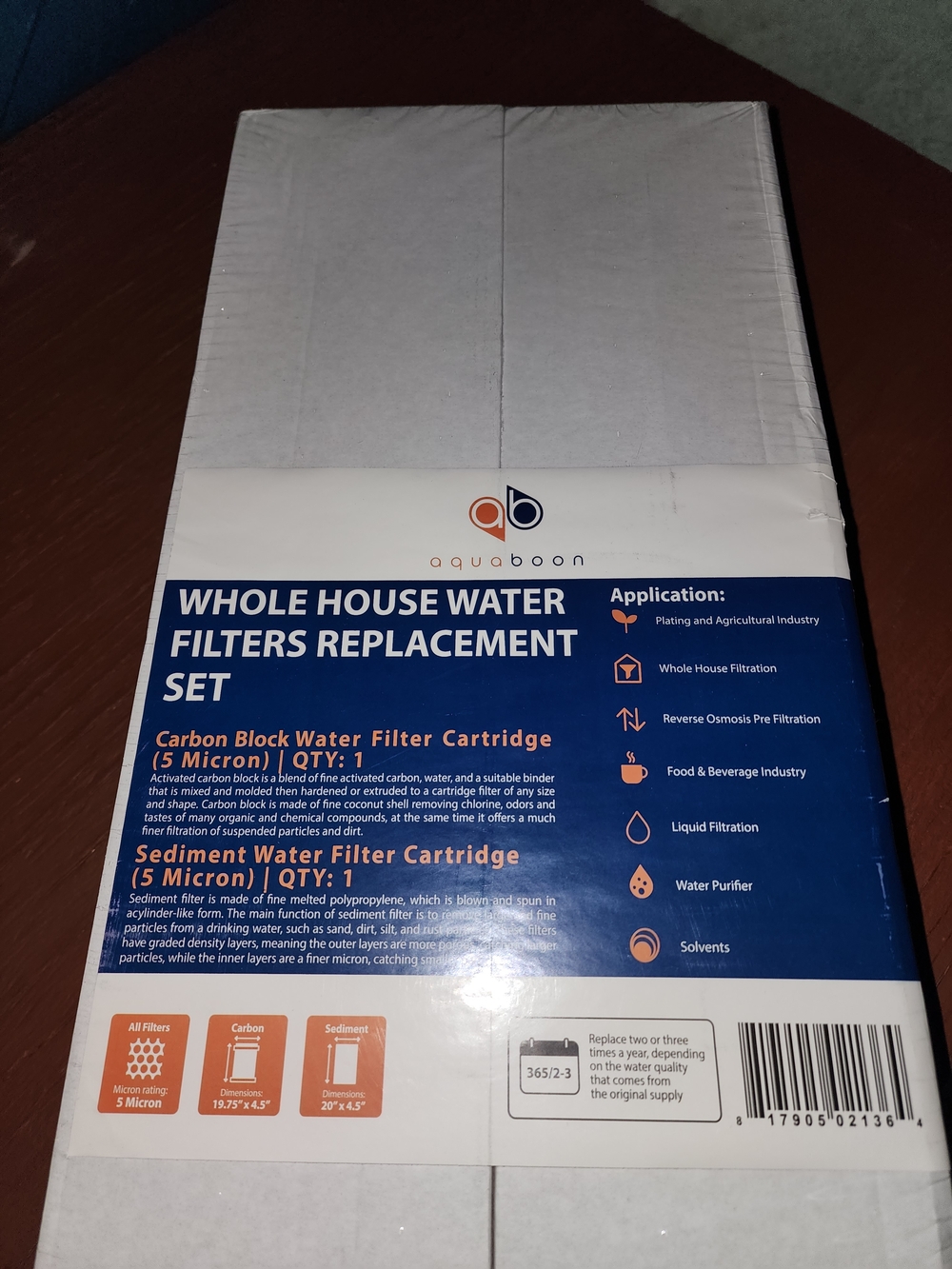 1 Whole House Water Filters Replacement Set - White
